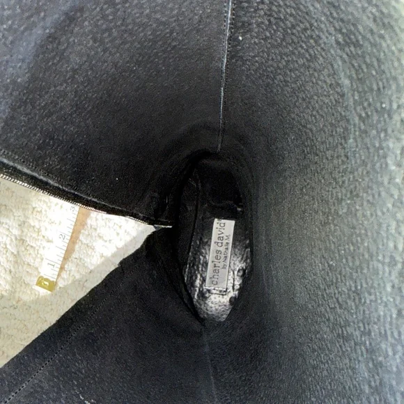 Charles David “Reider” Black Leather Side Zip High Shaft Square Toe Boots - Picture 15 of 15